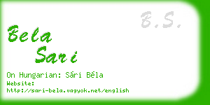 bela sari business card