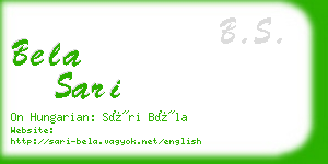 bela sari business card
